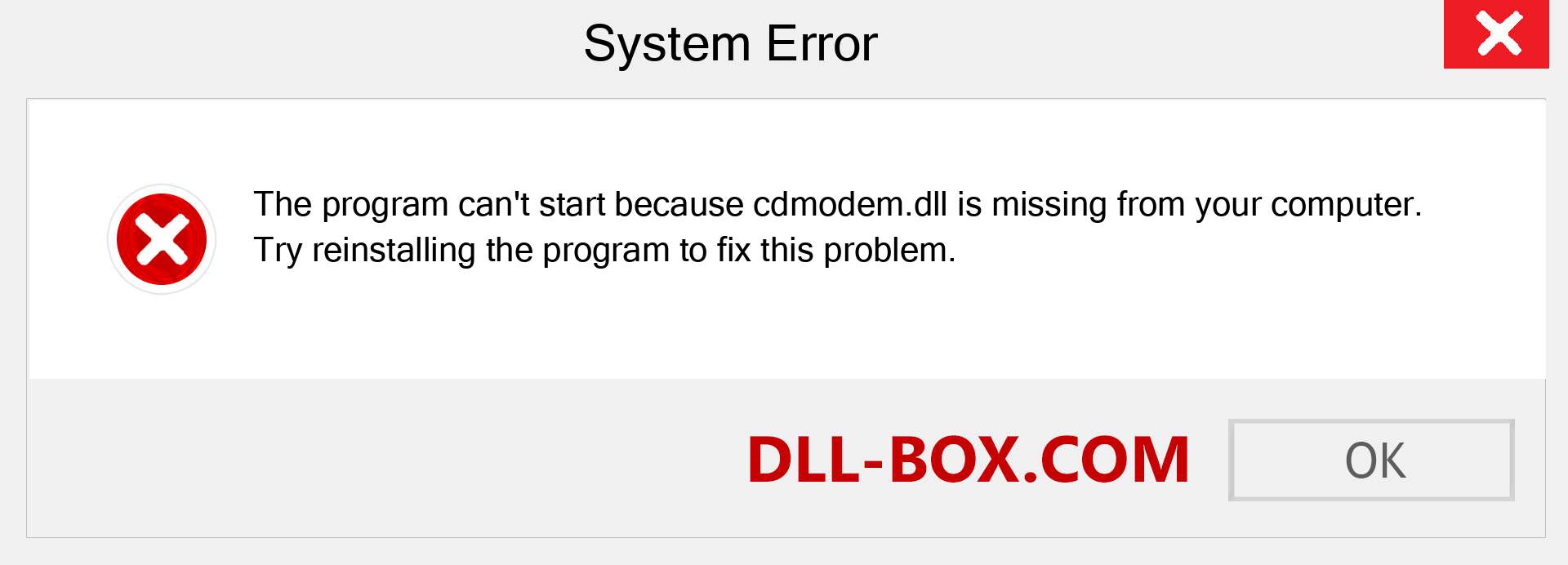  cdmodem.dll file is missing?. Download for Windows 7, 8, 10 - Fix  cdmodem dll Missing Error on Windows, photos, images